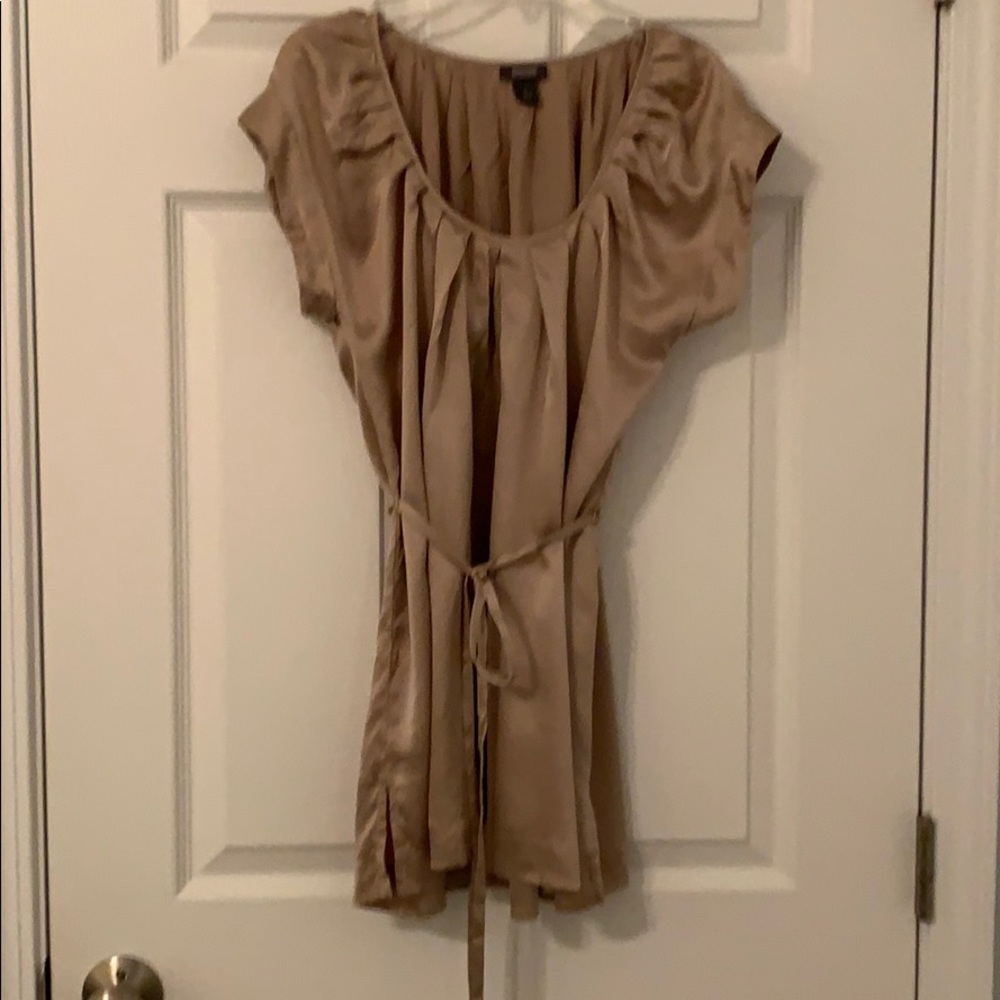 Belted tunic silk